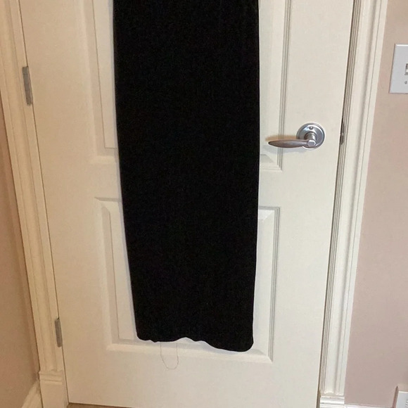 Lori Ann Montreal Women's Black Dress Crushed Velvet Wedding Evening Prom Party - Picture 7 of 7